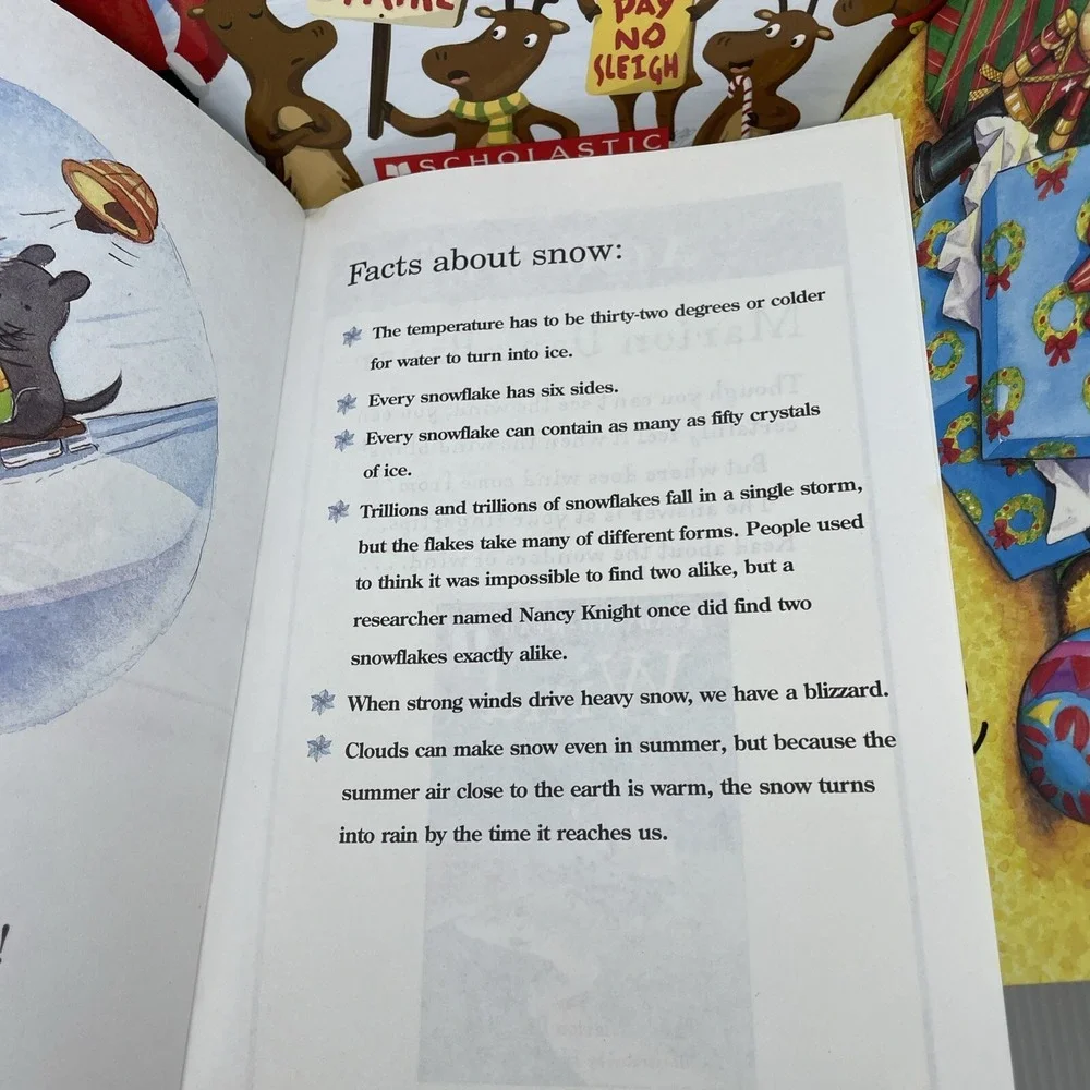 Lot‎ 4 Christmas Scholastic Books Winter Holiday Corduroy Santa Christmas Gifts